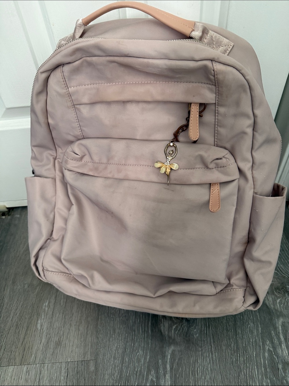 Classic Neutral Pink Backpack - Women's Everyday Bag
